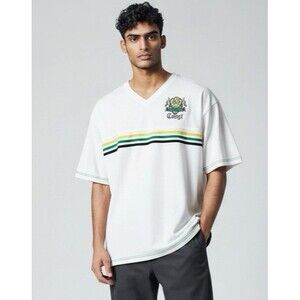 VTG Coogi Polo Shirt Mens XLGoogi Chest Patches Stripes Hip Hop Preppy Y2K